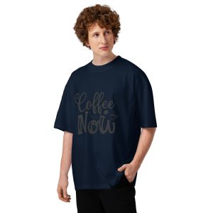 Coffee Now Unisex organic oversized high neck t-shirt